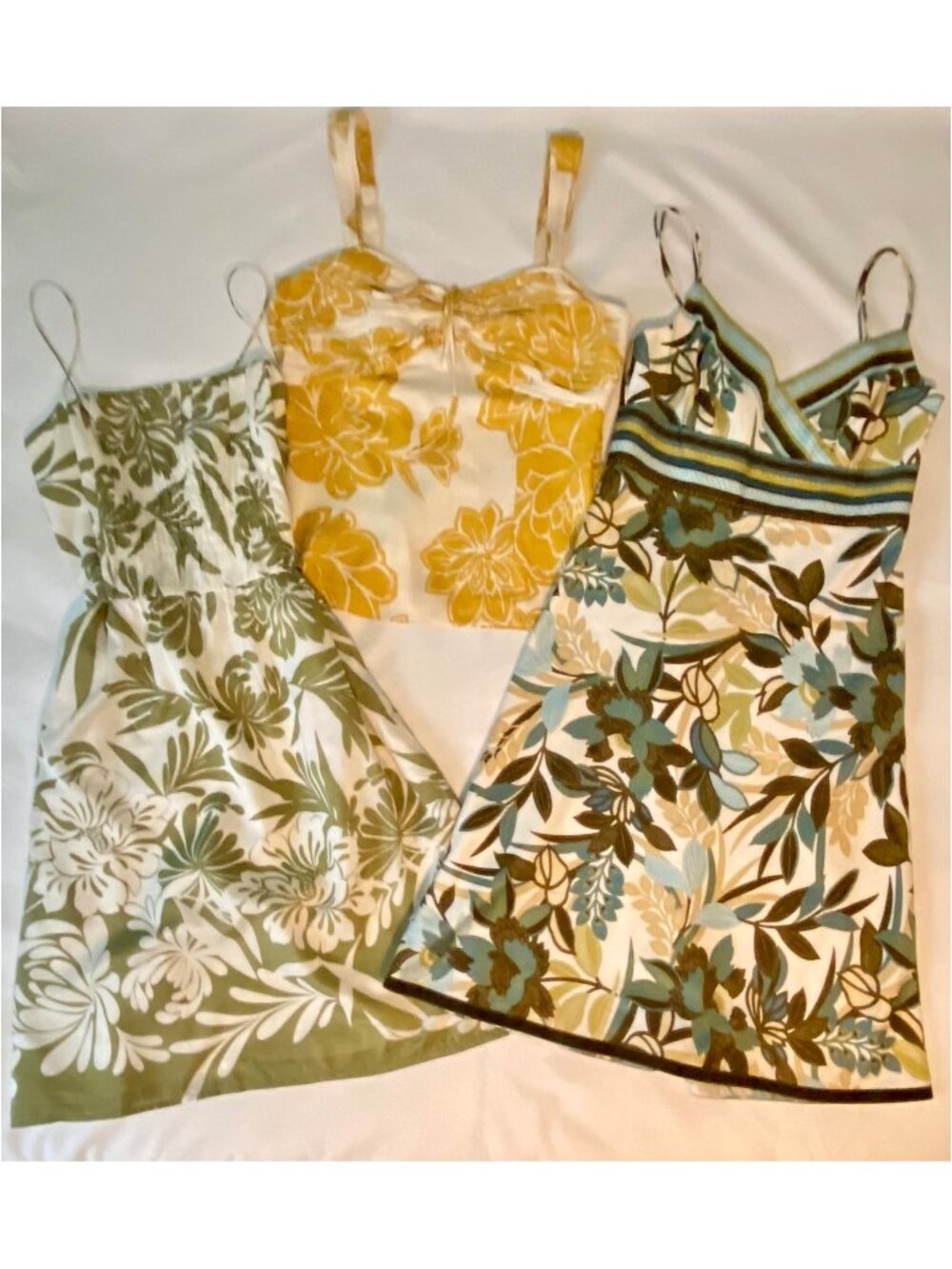 Ann Taylor Lot VINTAGE Tropical Flower Dresses & Top Size 2 & 4, 3 for 1